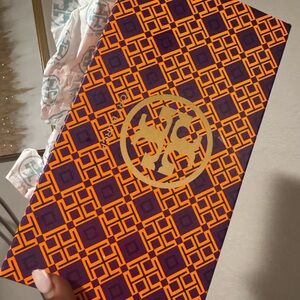 Tory Burch Orange and Purple Geometric Box